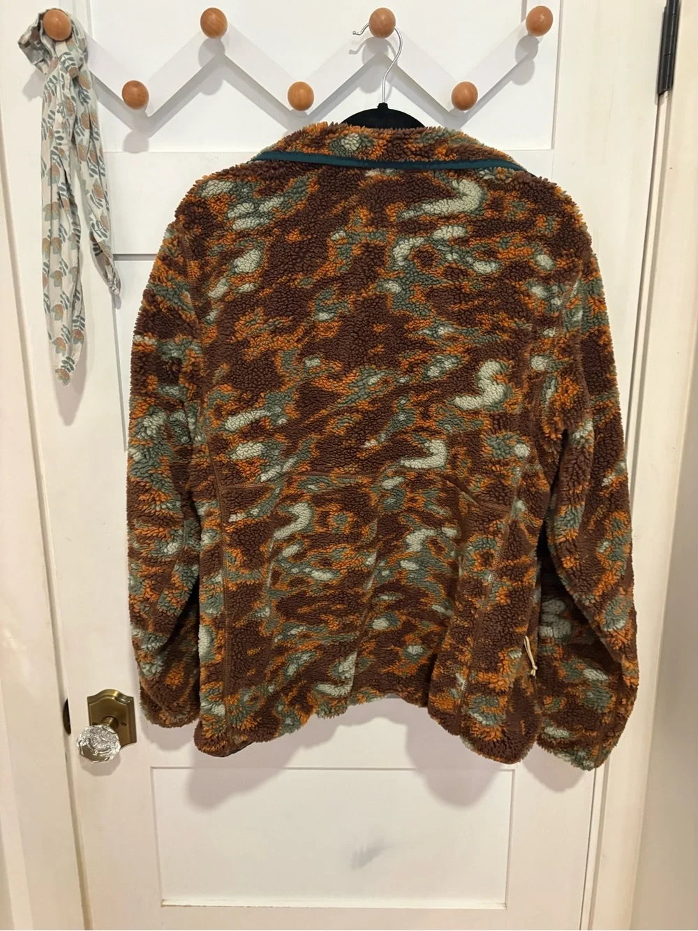 EUC The North Face Mens Brown Camo Fleece Jacket